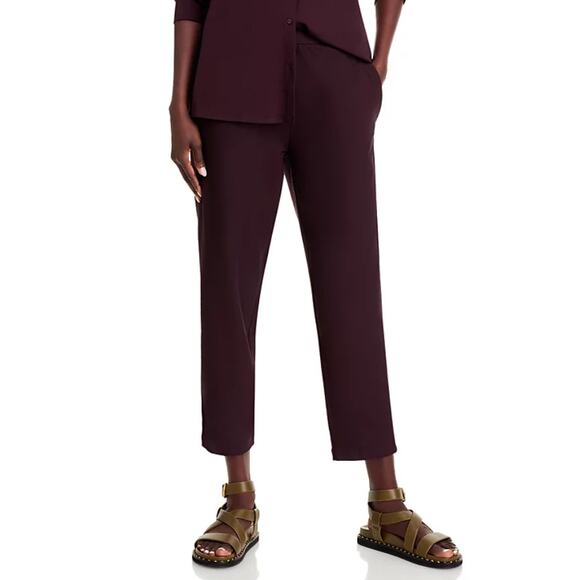Eileen Fisher Pants - EILEEN FISHER WOMENS SIZE LARGE DRESS TAPERED ANKLE PANT PURPLE MINIMAL NEW
